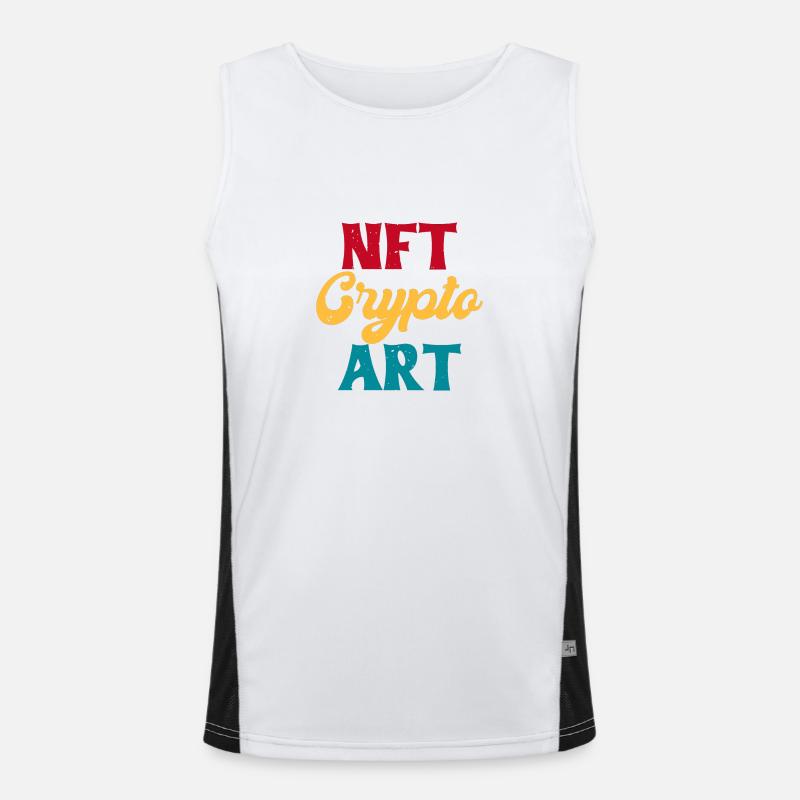 NFT Krypto Kunst Funktionelles Kontrast-Tank Top für Männer 