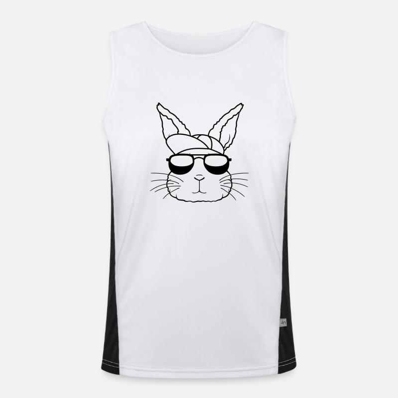 Sunglasses Capy Rabbit Cool - Men's Functional Contrast Tank Top  - white/black