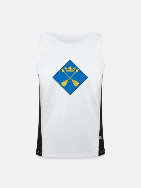Dalarna - Men's Functional Contrast Tank Top  - white/black