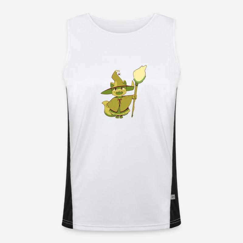 Anime Hexe Katze Funktionelles Kontrast-Tank Top für Männer 