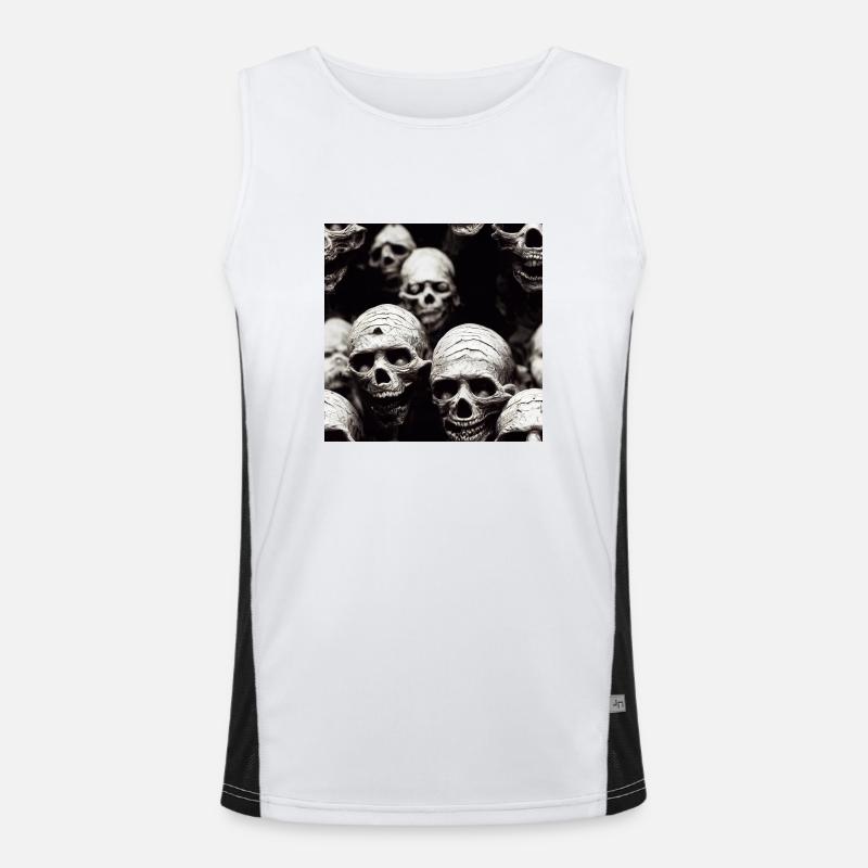 Schädel Funktionelles Kontrast-Tank Top für Männer 