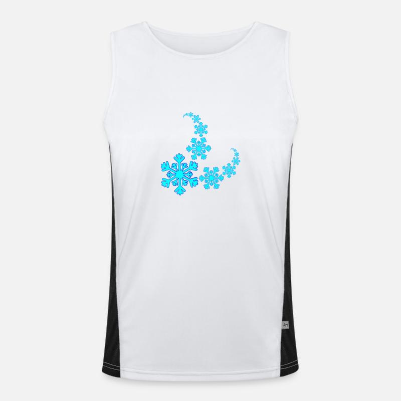 Schneeflocken-Spirale Funktionelles Kontrast-Tank Top für Männer 