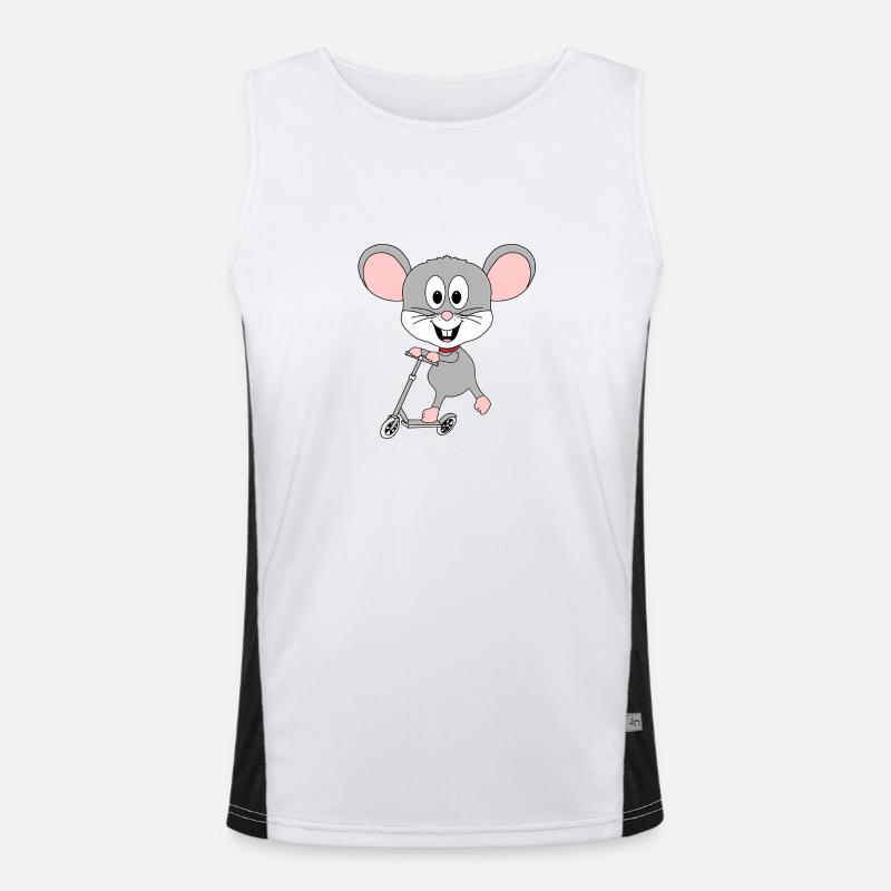 ROLLER - MAUS - KIND - BABY - TIER - TIERISCH Funktionelles Kontrast-Tank Top für Männer 