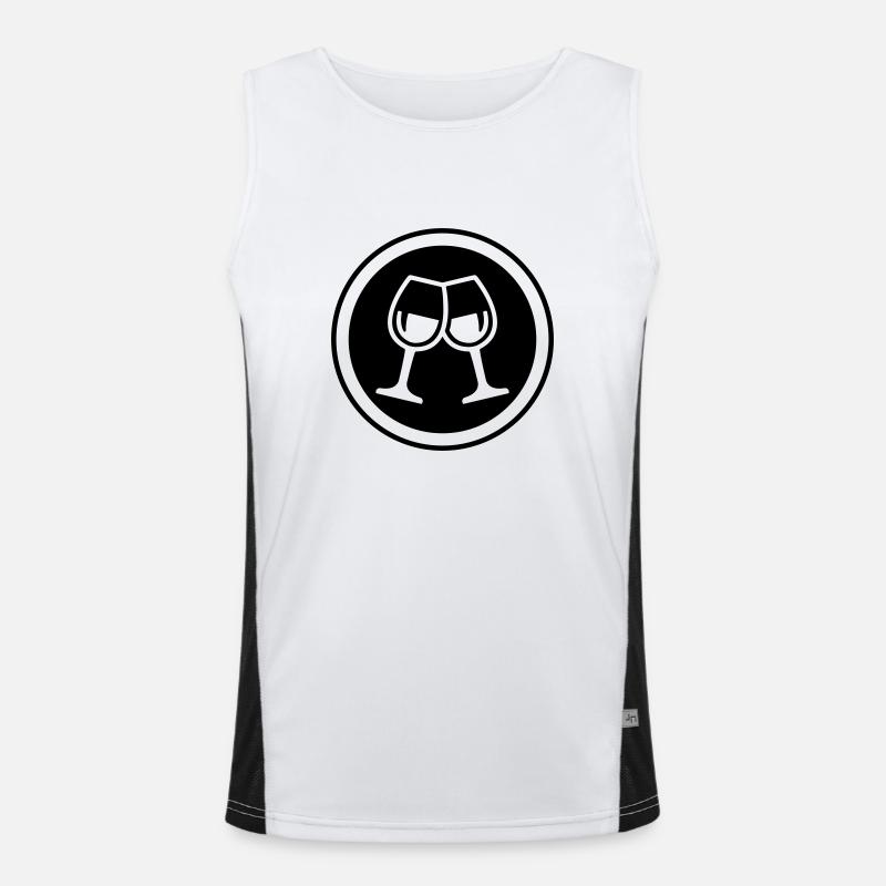 Wein Gläser Funktionelles Kontrast-Tank Top für Männer 