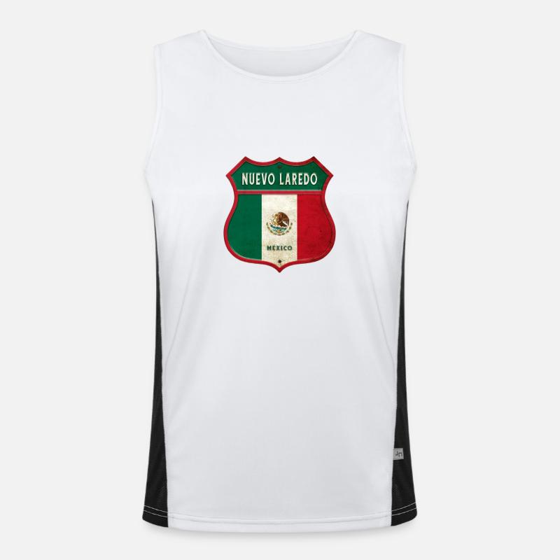 Nuevo Laredo Mexico Crest Design Débardeur respirant contrasté Homme 
