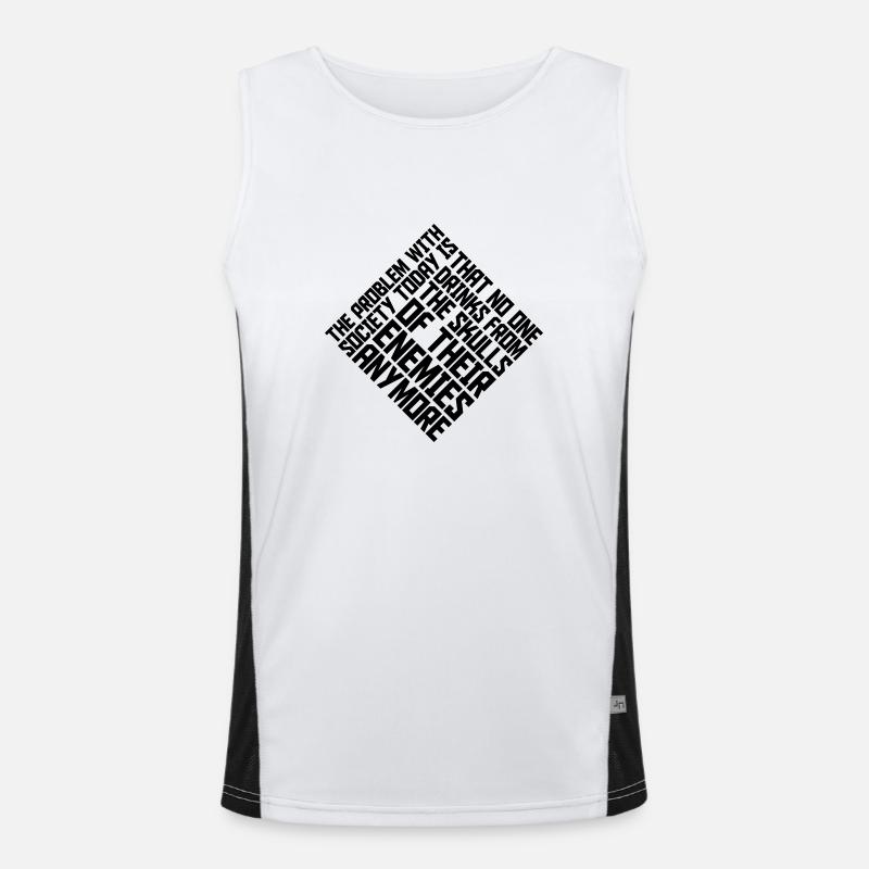 drinks from enemies skulls Men's Functional Contrast Tank Top 