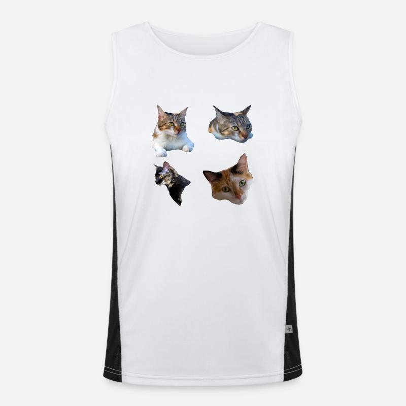 chat chatte chaton Débardeur respirant contrasté Homme 