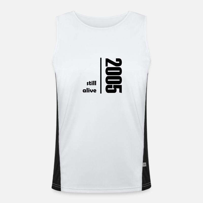 Still Alive (2005) - Men's Functional Contrast Tank Top  - white/black