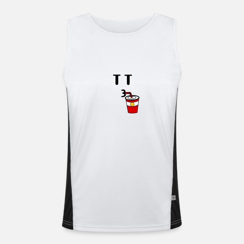 A guy who drinks - Men's Functional Contrast Tank Top  - white/black