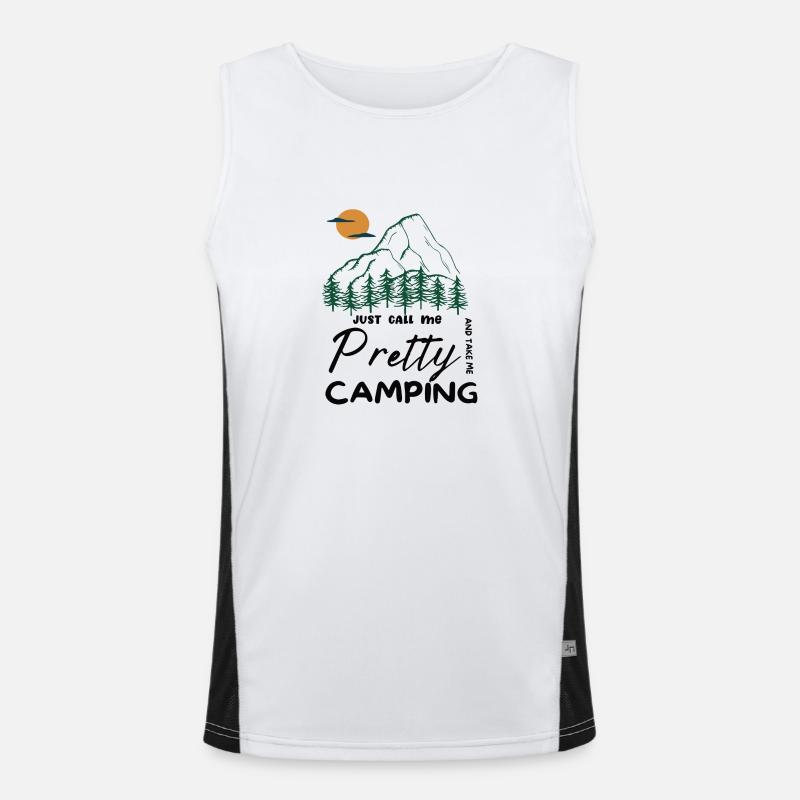 Just call me Pretty and take me Camping Men's Functional Contrast Tank Top 
