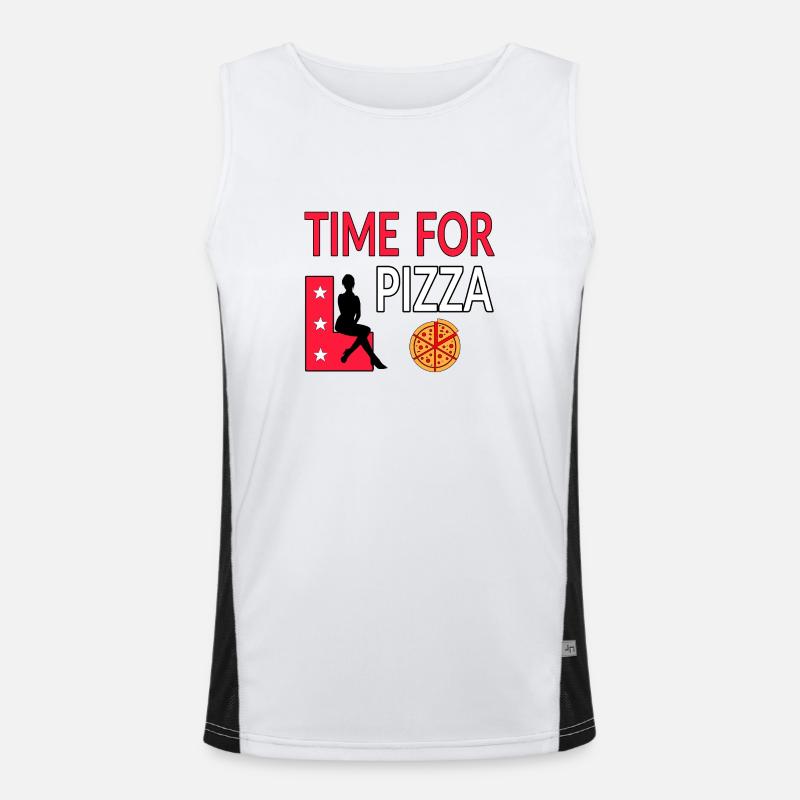 Pizza Funktionelles Kontrast-Tank Top für Männer 