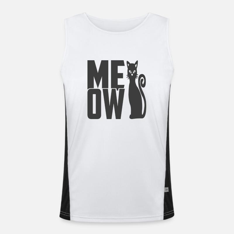 Meow Katze Funktionelles Kontrast-Tank Top für Männer 