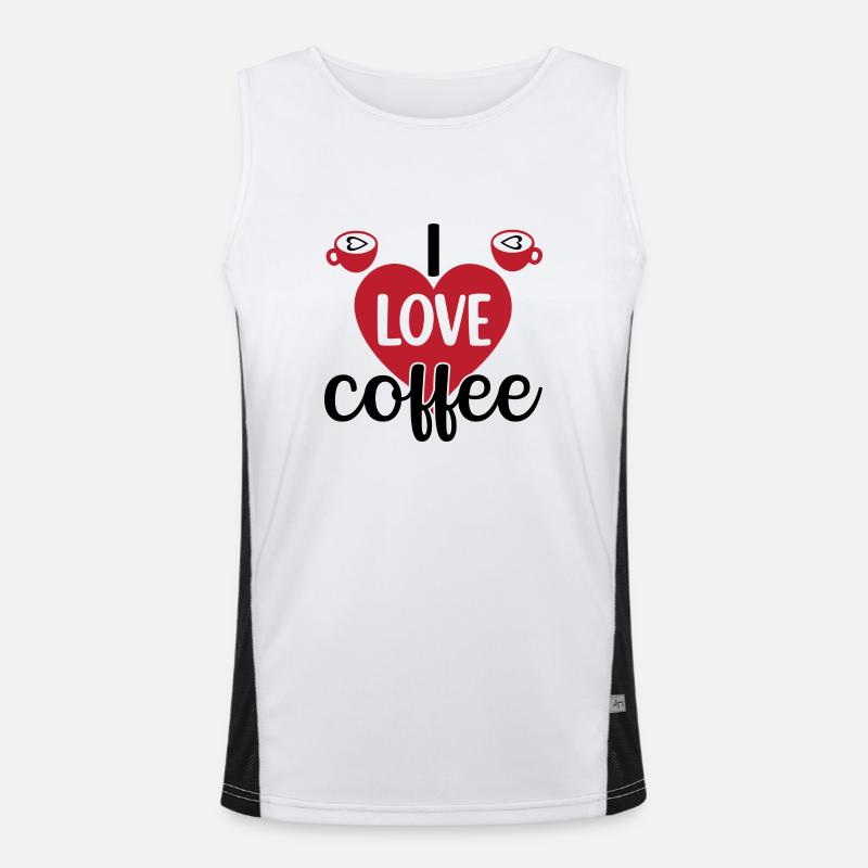 J’adore le café Débardeur respirant contrasté Homme 
