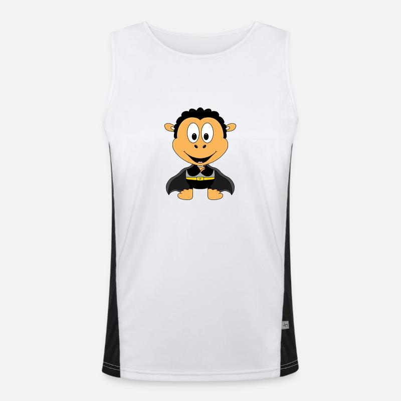 SCHWARZES SCHAF - SUPERHELD - HELD - TIER Funktionelles Kontrast-Tank Top für Männer 