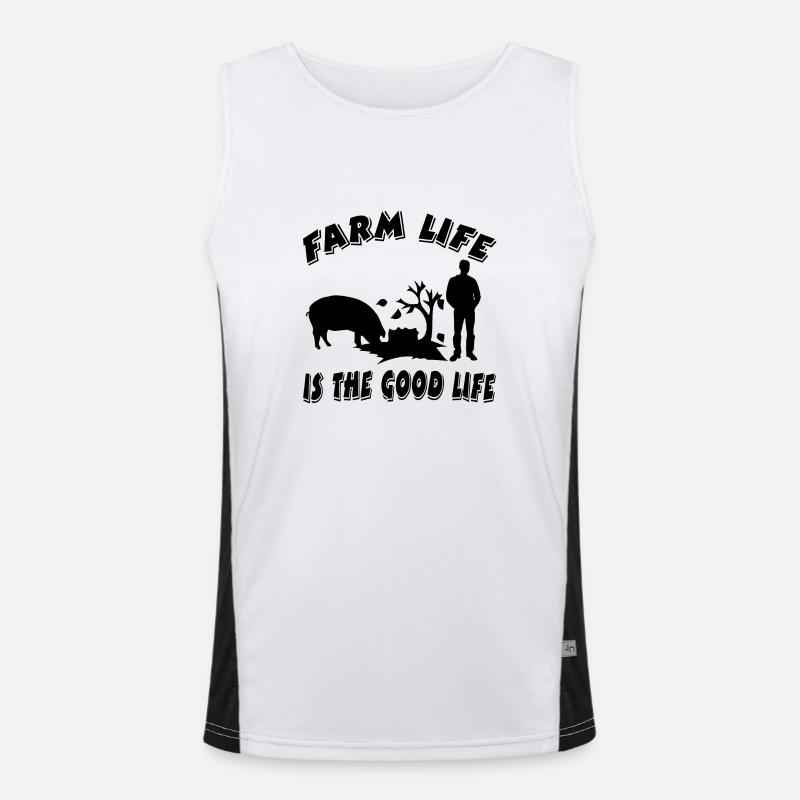 Bauernhof Funktionelles Kontrast-Tank Top für Männer 