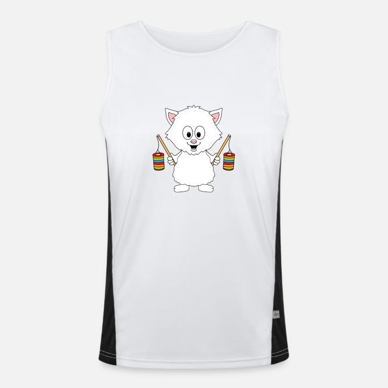 KATZE - KATER - LATERNE - LATERNENUMZUG Funktionelles Kontrast-Tank Top für Männer 