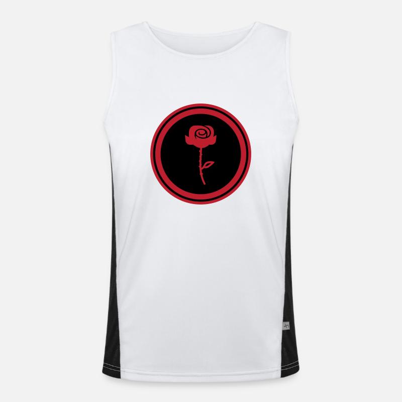 Rose Symbol Men's Functional Contrast Tank Top 