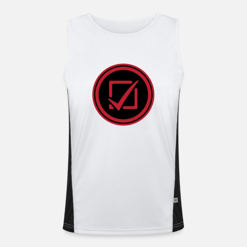 Häkchen Ankreuzen Funktionelles Kontrast-Tank Top für Männer 