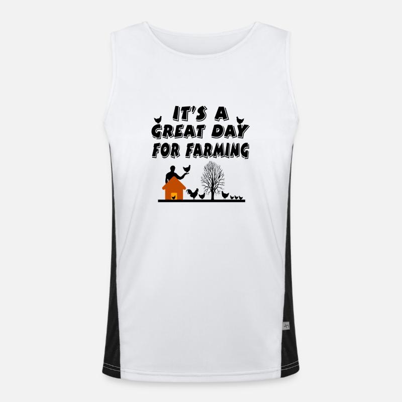 Bauernhof Funktionelles Kontrast-Tank Top für Männer 