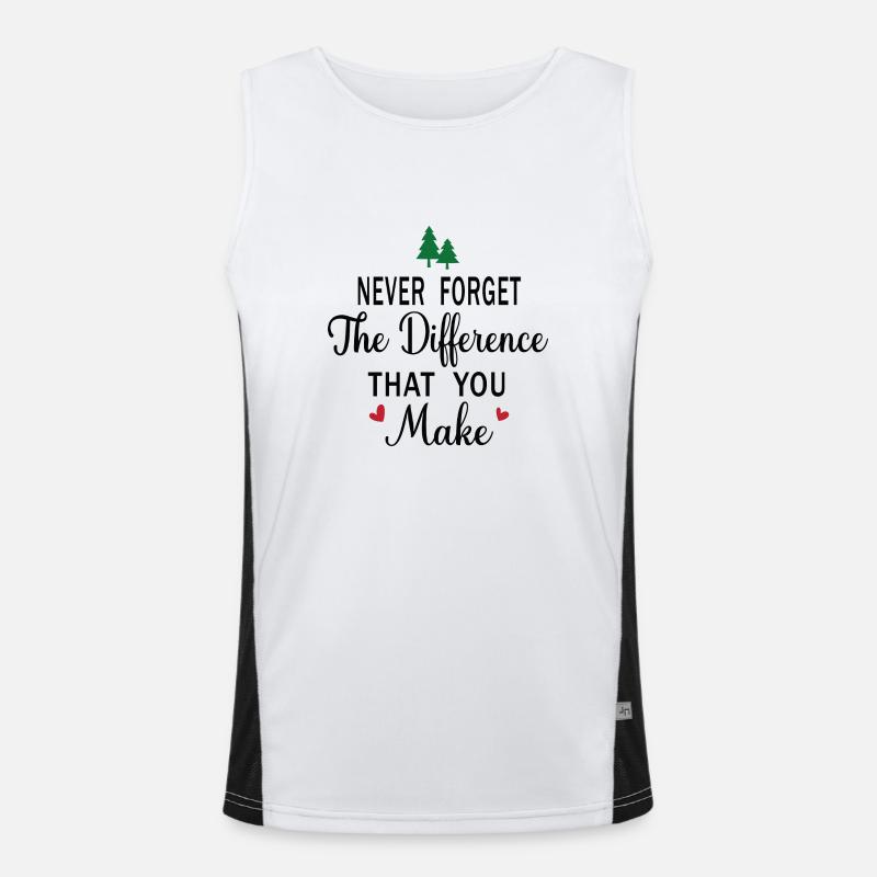 Never Forget the Difference that you Make Funktionelles Kontrast-Tank Top für Männer 