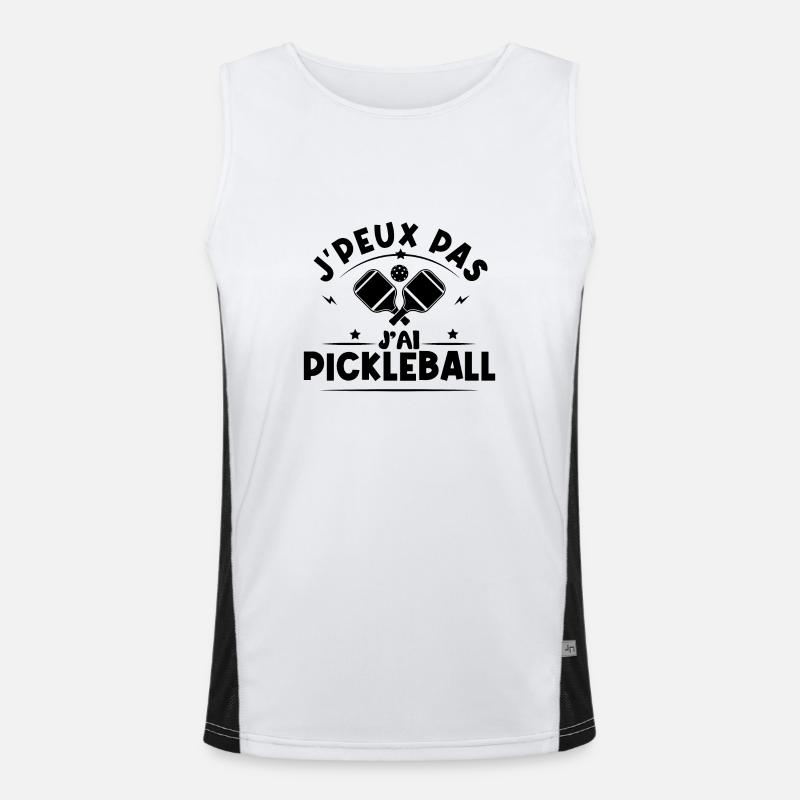 je peux pas j'ai pickleball Débardeur respirant contrasté Homme 