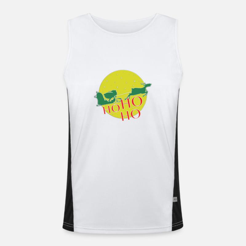 HO HO HO Funktionelles Kontrast-Tank Top für Männer 
