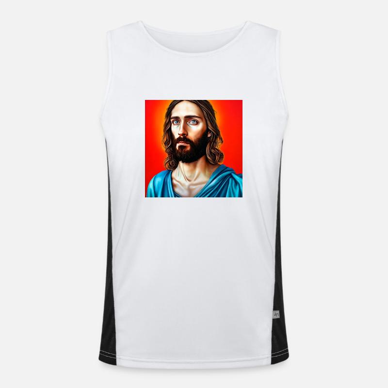 Portrait de Jésus-Christ Débardeur respirant contrasté Homme 