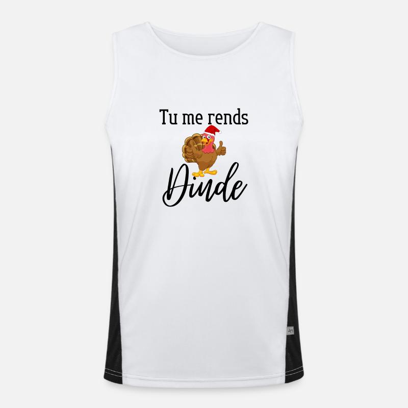 Tu me rends dinde avec dinde de noël Débardeur respirant contrasté Homme 