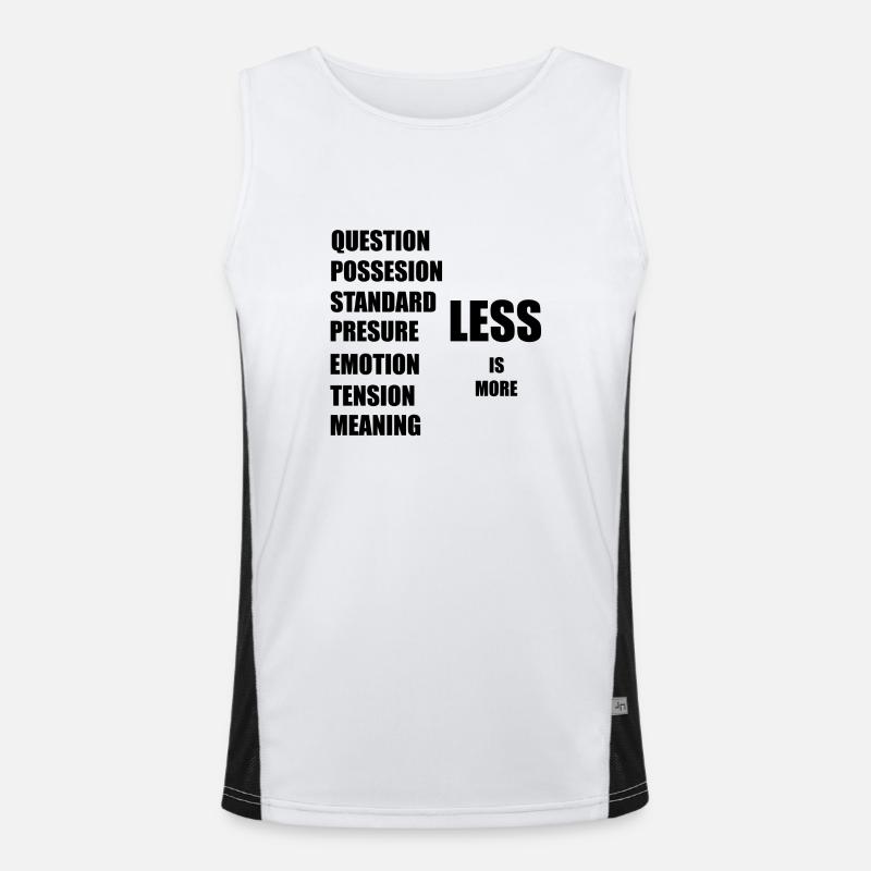 less is more Men's Functional Contrast Tank Top 