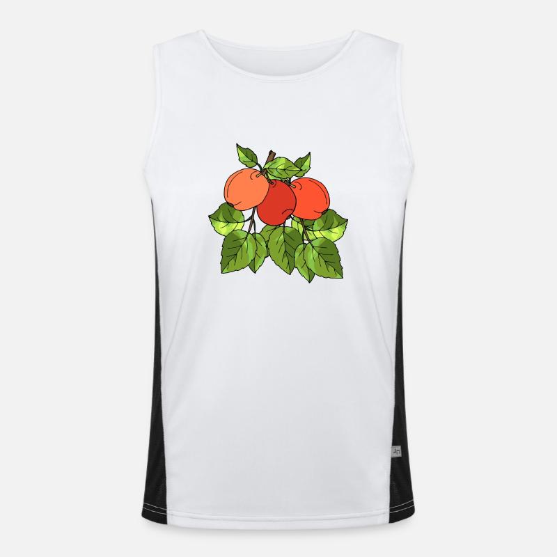 Äpfel Funktionelles Kontrast-Tank Top für Männer 