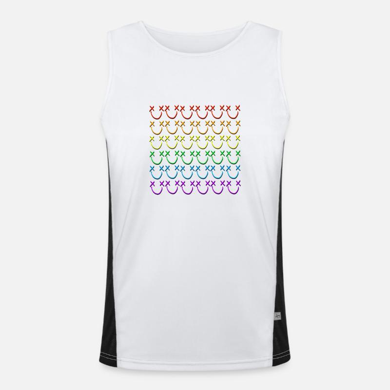 Louismiley Rainbow Funktionelles Kontrast-Tank Top für Männer 