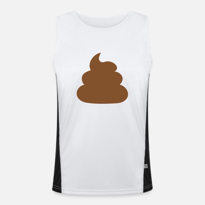 Symbol Scheiße Haufen ekelig Funktionelles Kontrast-Tank Top für Männer 