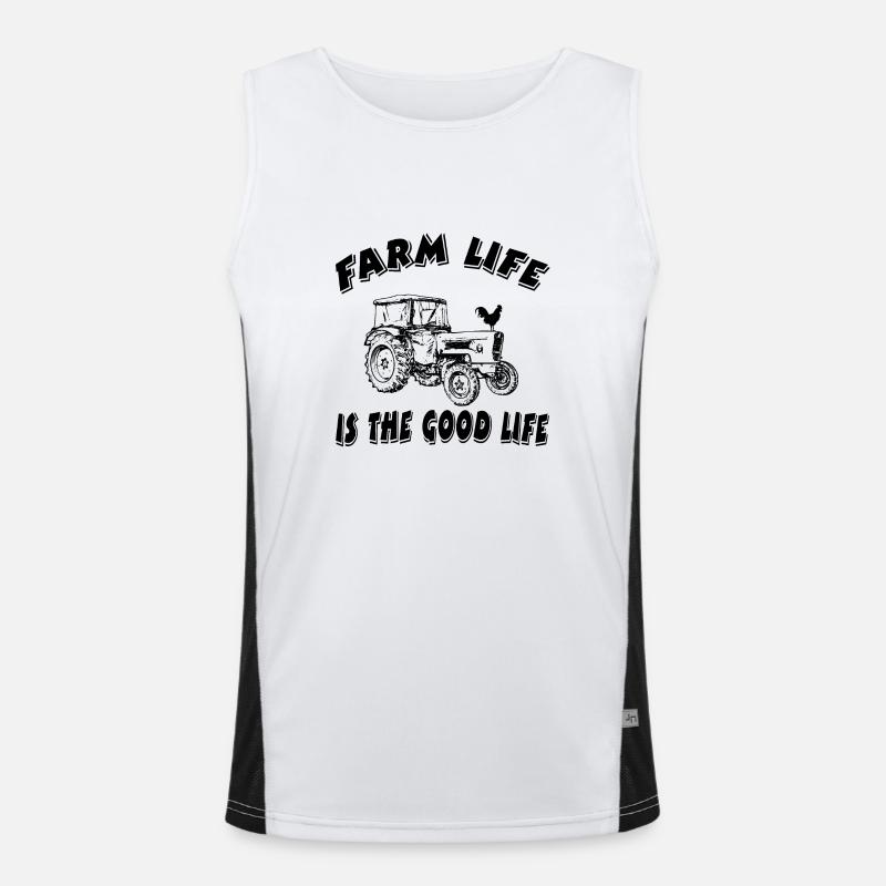 Bauernhof Funktionelles Kontrast-Tank Top für Männer 