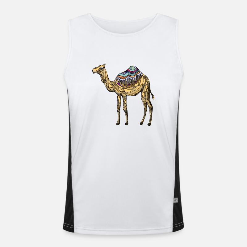 Kamel Funktionelles Kontrast-Tank Top für Männer 
