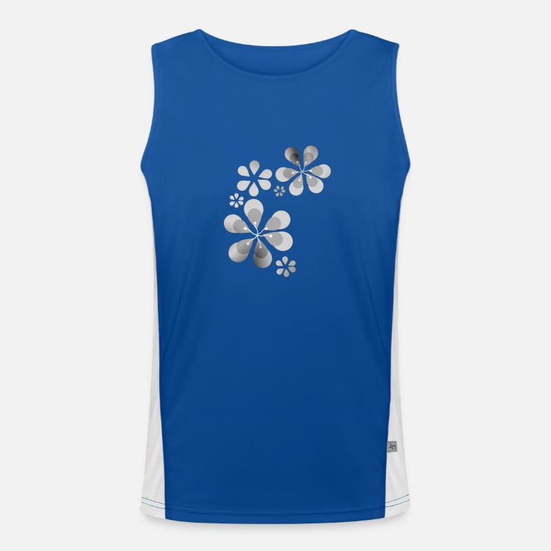 motif de fleur forme grise fleur Débardeur respirant contrasté Homme 
