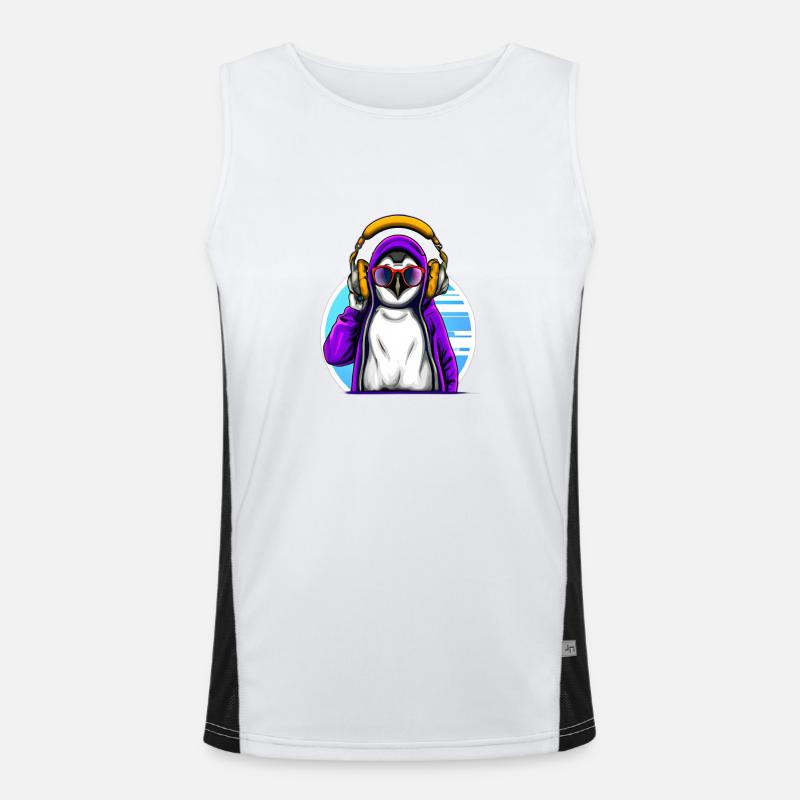 Cooler Pinguin mit Pullover Funktionelles Kontrast-Tank Top für Männer 