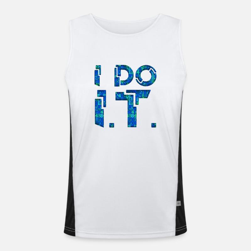 IT-Typ Unterstützung Geek Computer Computer Geek Ich tue es Funktionelles Kontrast-Tank Top für Männer 