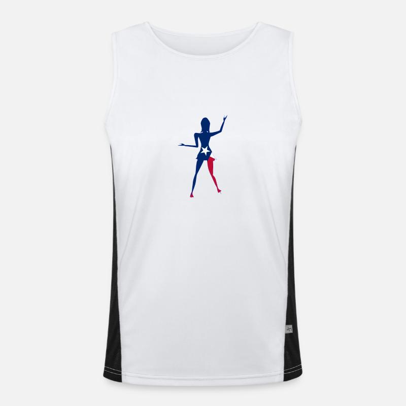 Silhouette de danseuse texane Débardeur respirant contrasté Homme 