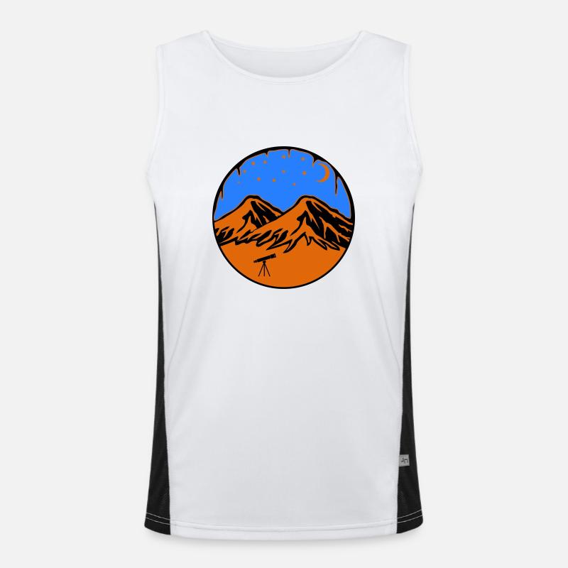 Starry Sky Mountains Men's Functional Contrast Tank Top 