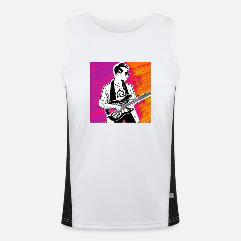 Guitariste pop art Débardeur respirant contrasté Homme 