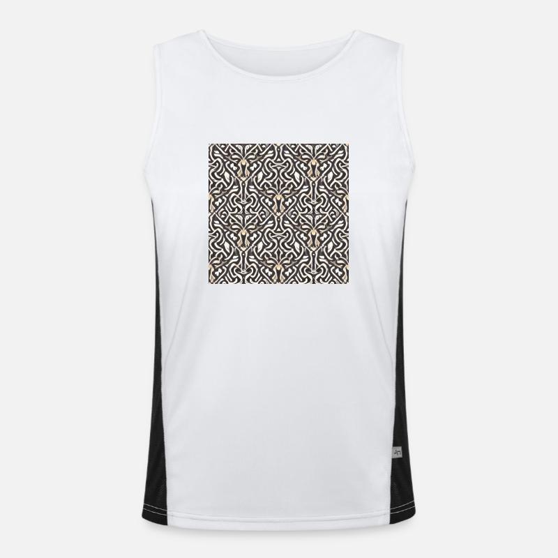 Ornament pattern Men's Functional Contrast Tank Top 