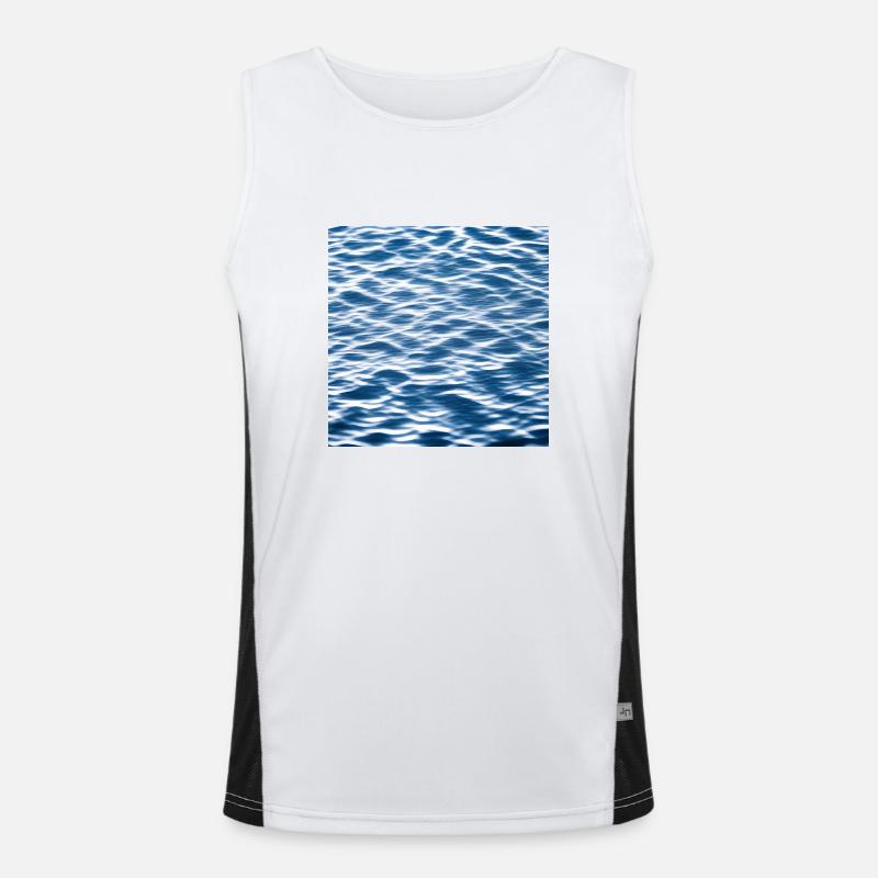 Water pattern Men's Functional Contrast Tank Top 