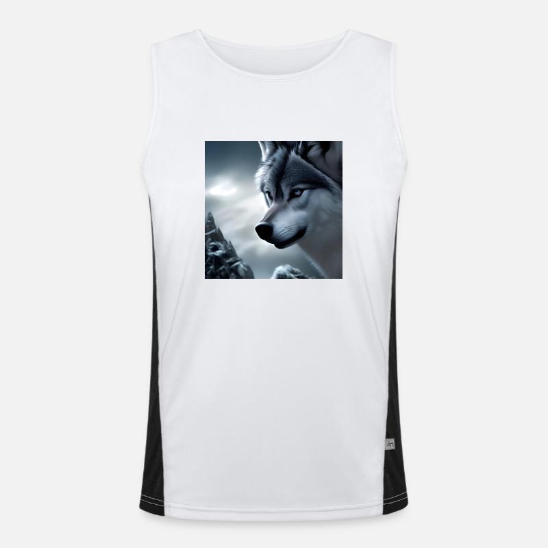 White wolf Men's Functional Contrast Tank Top 