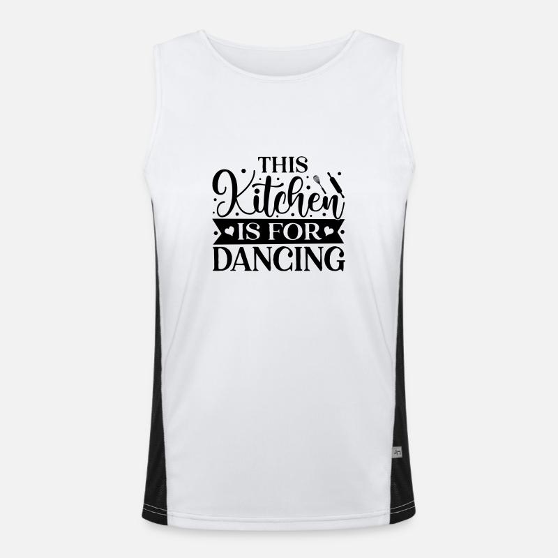 This Kitchen is for Dancing Funktionelles Kontrast-Tank Top für Männer 