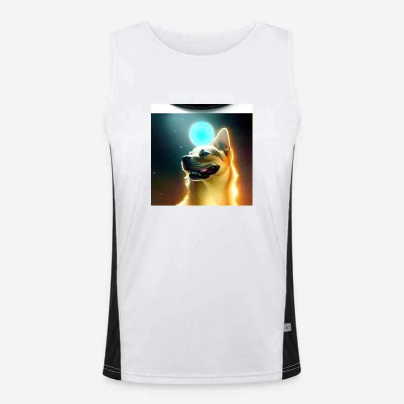 The Universe Dog Funktionelles Kontrast-Tank Top für Männer 