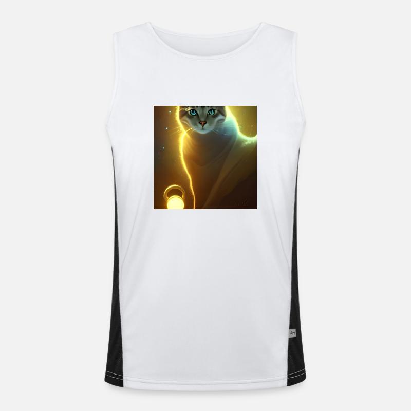 Die Universums Katze Funktionelles Kontrast-Tank Top für Männer 