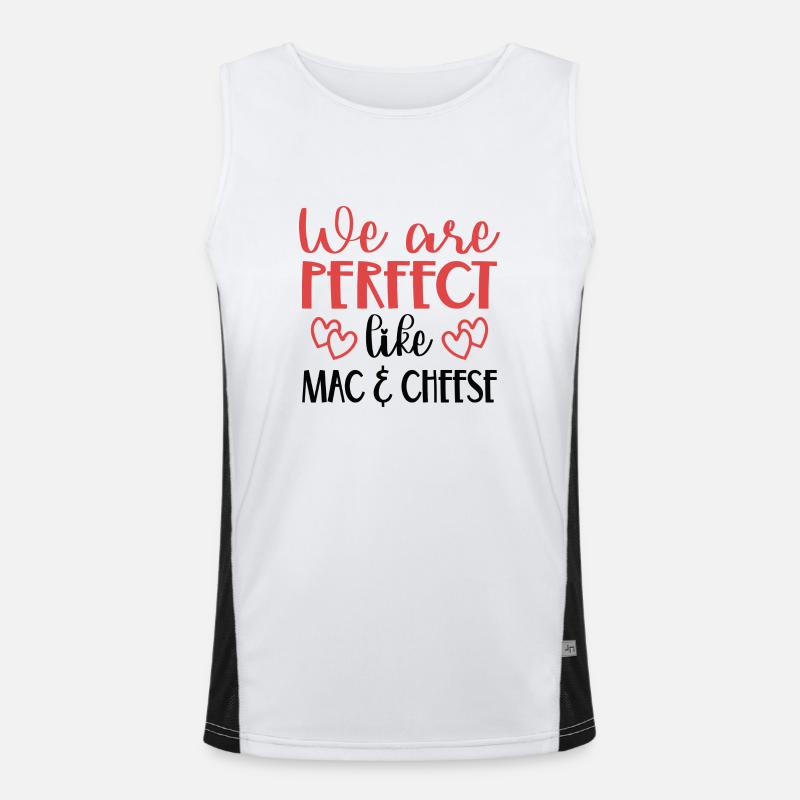 Nous sommes parfaits comme Mac & Cheese Débardeur respirant contrasté Homme 