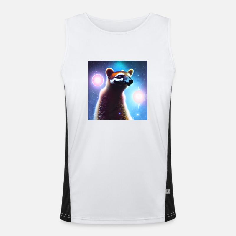 Nasenbär Funktionelles Kontrast-Tank Top für Männer 