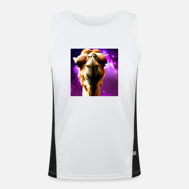 Dromedar Kopf - Kamel Funktionelles Kontrast-Tank Top für Männer 
