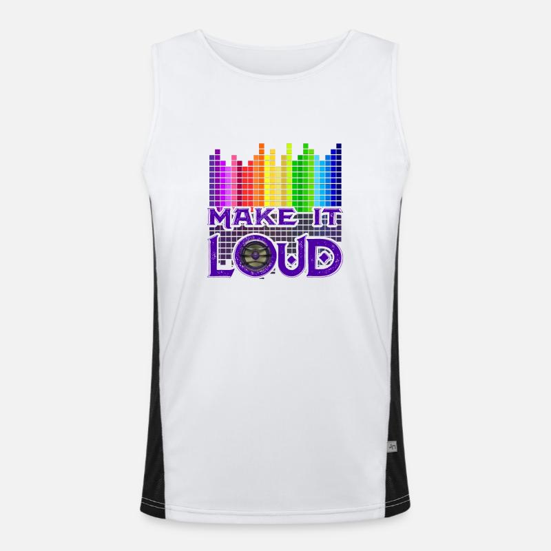Make it loud est la devise pour un son parfait Débardeur respirant contrasté Homme 